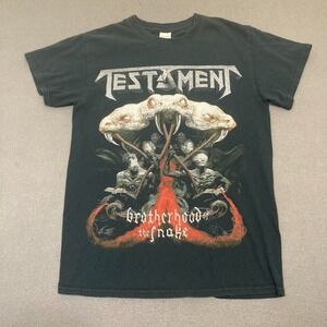 Testament Band Brotherhood of The Snake 2017 Tour Shirt Small Black Metal